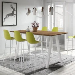 Perfecta Cloe Tabouret de bar belge moderne avec coque en polypropylène et pieds en métal> Tabouret De Bar (assise +/- 80 Cm)