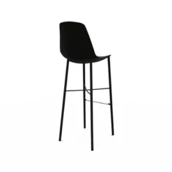 Perfecta Cloe Tabouret de bar belge moderne avec coque en polypropylène et pieds en métal><noscript><img width=