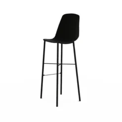 Perfecta Cloe Tabouret de bar belge moderne avec coque en polypropylène et pieds en métal><noscript><img width=