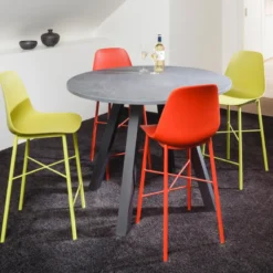 Perfecta Cloe Tabouret snack moderne en polypropylène et métal><noscript><img width=