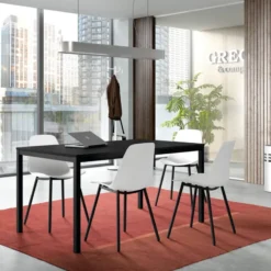 Perfecta Cobra Table rectangulaire plateau stratifié et pieds en métal><noscript><img width=
