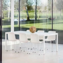 Perfecta Cobra Table rectangulaire plateau stratifié et pieds en métal><noscript><img width=
