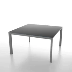 Dexo Cocoon Table carrée extensible en verre trempé et métal> Table De Salle à Manger