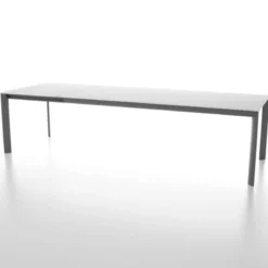 Dexo Cocoon Table rectangulaire extensible en verre trempé et pieds en métal fabriquée en Italie> Table De Salle à Manger
