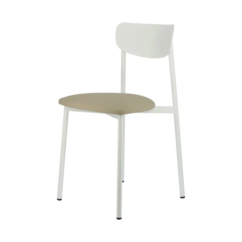 Carrier Colette ® Chaise française en métal avec assise en simili rembourrée> Chaise De Cuisine|Chaise De Salle à Manger