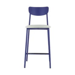 Carrier Colette ® Tabouret snack français en métal avec assise en simili rembourrée><noscript><img width=