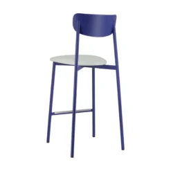 Carrier Colette ® Tabouret snack français en métal avec assise en simili rembourrée><noscript><img width=