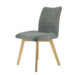 ColineChaise rembourrée en tissu avec pieds en bois><noscript><img width=