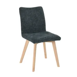ColineChaise rembourrée en tissu avec pieds en bois><noscript><img width=