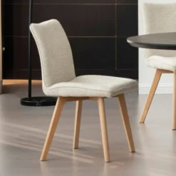 ColineChaise rembourrée en tissu avec pieds en bois><noscript><img width=