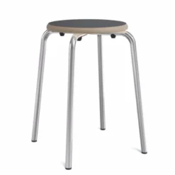 Perfecta Collège Tabouret bas vintage en métal et bois> Tabouret Bas (assise +/- 45 Cm)