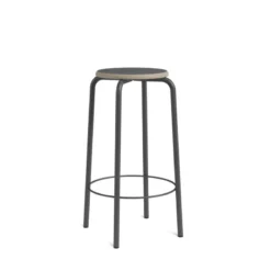 Perfecta Collège Tabouret snack vintage sans dossier bois et métal><noscript><img width=