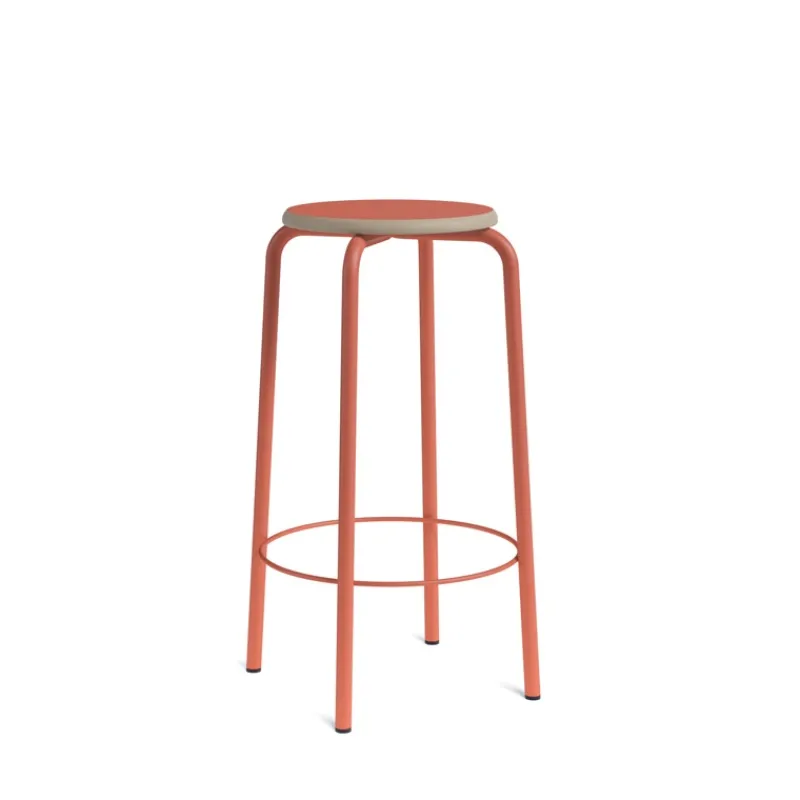 Perfecta Collège Tabouret snack vintage sans dossier bois et métal> Tabouret Snack (assise +/- 65 Cm)|Tabouret De Bar (assise +/- 80 Cm)