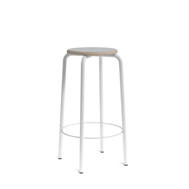 Perfecta Collège Tabouret snack vintage sans dossier bois et métal> Tabouret Snack (assise +/- 65 Cm)|Tabouret De Bar (assise +/- 80 Cm)