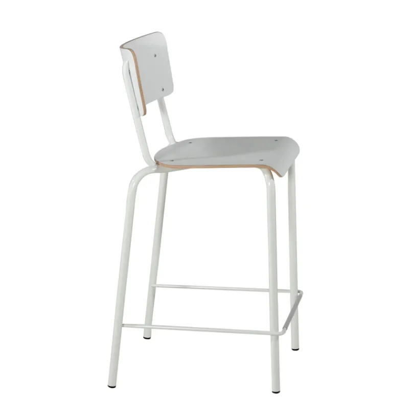 Perfecta Collège Tabouret snack vintage avec dossier en bois et métal> Tabouret Snack (assise +/- 65 Cm)|Tabouret De Bar (assise +/- 80 Cm)