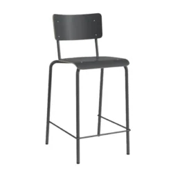 Perfecta Collège Tabouret snack vintage avec dossier en bois et métal><noscript><img width=