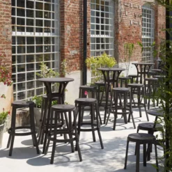 Combo Table de jardin ronde recyclée><noscript><img width=