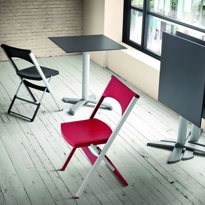 Compact Chaise pliante solide en technopolymère et métal aluminium> Chaise De Cuisine