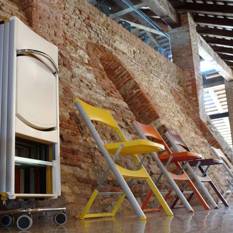Compact Chaise pliante solide en technopolymère et métal aluminium> Chaise De Cuisine