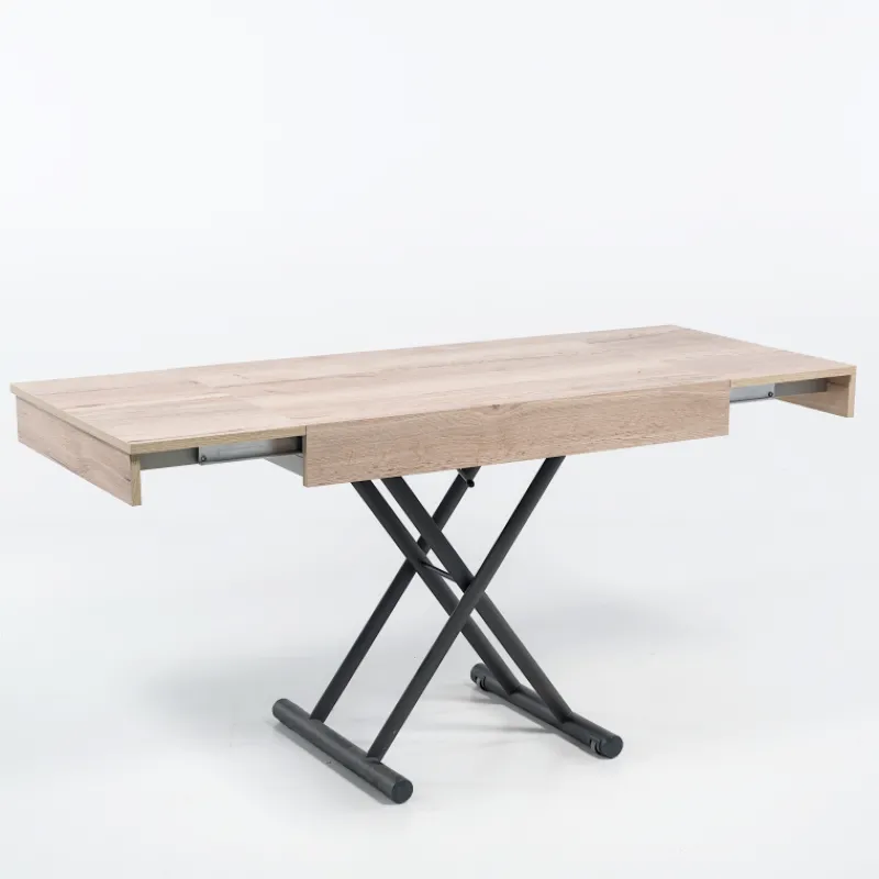 Altacom Compact Table réglable en hauteur et extensible en mélaminé> Table De Salon|Table Pour Petit Espace