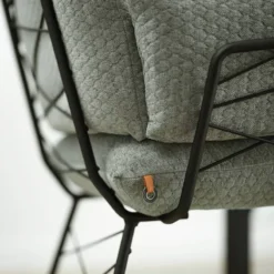 Mobitec Cosy ® Fauteuil design confortable assise en tissu et pieds en métal><noscript><img width=