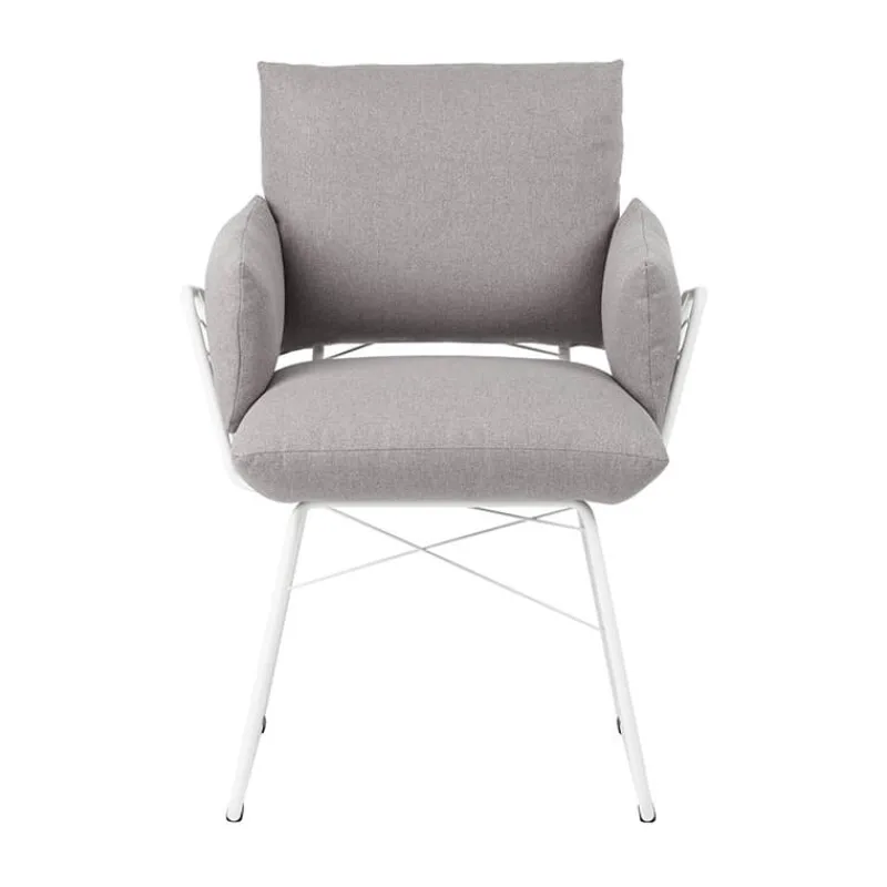 Mobitec Cosy ® Fauteuil design confortable assise en tissu et pieds en métal> Chaise De Salle à Manger|Fauteuil De Salon