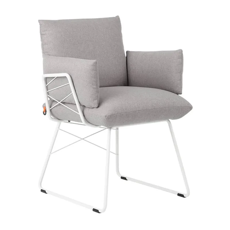 Mobitec Cosy ® Fauteuil design confortable assise en tissu et pieds en métal> Chaise De Salle à Manger|Fauteuil De Salon