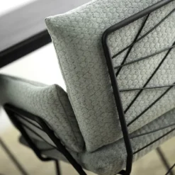 Mobitec Cosy ® Fauteuil design confortable assise en tissu et pieds en métal><noscript><img width=