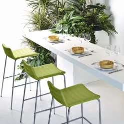 Midj Cover ® Tabouret snack moderne en synthétique et métal> Tabouret De Bar (assise +/- 80 Cm)|Tabouret Snack (assise +/- 65 Cm)
