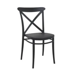 Cross Chaise de cuisine style bistrot empilable en polypropylène><noscript><img width=