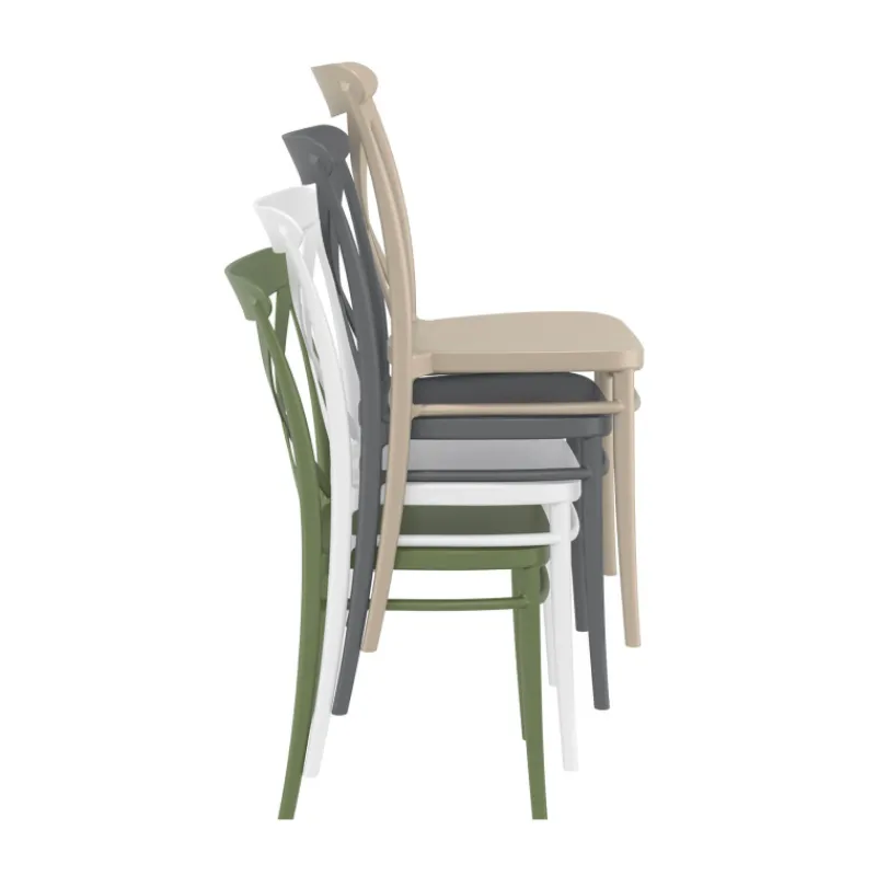 Cross Chaise de terrasse bistrot empilable en polypropylène> Chaise De Jardin