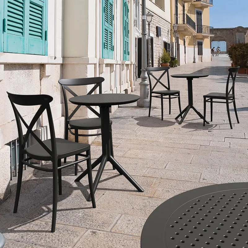 Cross Chaise de terrasse bistrot empilable en polypropylène> Chaise De Jardin