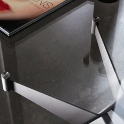 Sovet Italia Cross Sovet® Table de salle à manger design en verre et métal><noscript><img width=