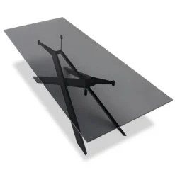 Sovet Italia Cross Sovet® Table de salle à manger design en verre et métal><noscript><img width=