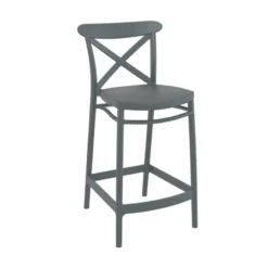 Cross Tabouret snack moderne en polypropylène avec dossier><noscript><img width=