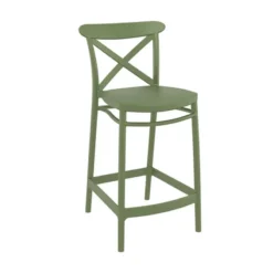 Cross Tabouret snack moderne en polypropylène avec dossier><noscript><img width=