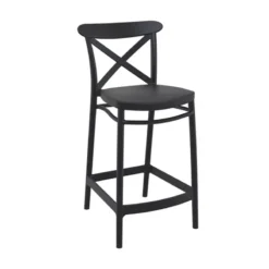 Cross Tabouret snack moderne en polypropylène avec dossier><noscript><img width=