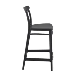Cross Tabouret snack moderne en polypropylène avec dossier><noscript><img width=