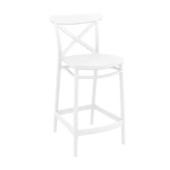 Cross Tabouret snack moderne en polypropylène avec dossier><noscript><img width=