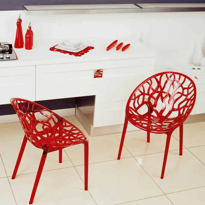 Crystal Chaise design en polycarbonate> Chaise Salon|Chaise Pour Chambre