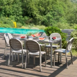Cube Table de jardin rectangulaire réglable en hauteur fabriquée en Italie> Table De Jardin