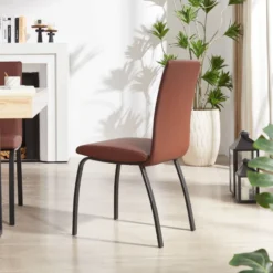DarcyChaise de salle à manger rembourrée avec pieds en métal><noscript><img width=