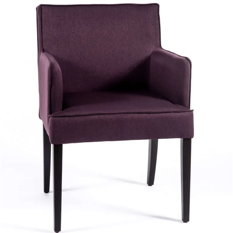Sessio Diem Fauteuil contemporain rembourré en tissu et pieds en bois> Chaise De Salle à Manger|Chaise Salon