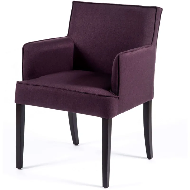 Sessio Diem Fauteuil contemporain rembourré en tissu et pieds en bois> Chaise De Salle à Manger|Chaise Salon