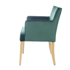 Sessio Diem Fauteuil contemporain rembourré en tissu et pieds en bois><noscript><img width=