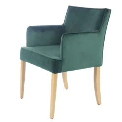 Sessio Diem Fauteuil contemporain rembourré en tissu et pieds en bois><noscript><img width=