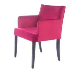 Sessio Diem Fauteuil contemporain rembourré en tissu et pieds en bois><noscript><img width=