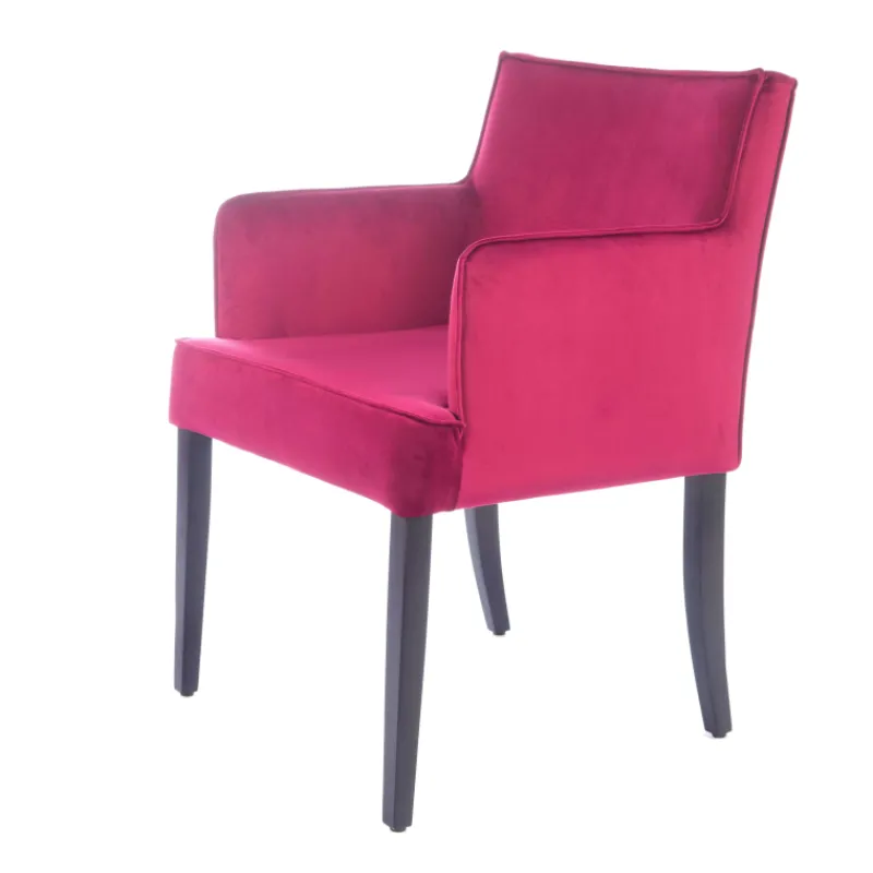 Sessio Diem Fauteuil contemporain rembourré en tissu et pieds en bois> Chaise De Salle à Manger|Chaise Salon