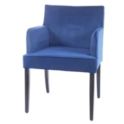 Sessio Diem Fauteuil contemporain rembourré en tissu et pieds en bois><noscript><img width=