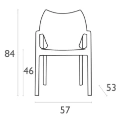 Diva Fauteuil de jardin en polypropylène><noscript><img width=